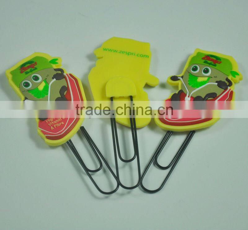 customized airplane shape promotional 3d soft pvc bookmark, pvc clip bookmarker