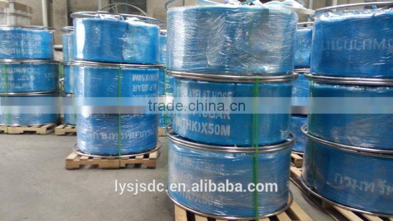 colorful transparent 300mm layflat hose pipe in forestry and agriculture irrigation