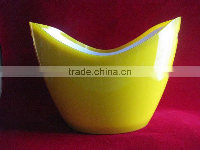 wholesale Double wall clear plastic ice bucket for beer