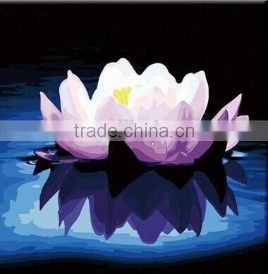 Acrylic lotus flower painting,wall art flower acrylic painting