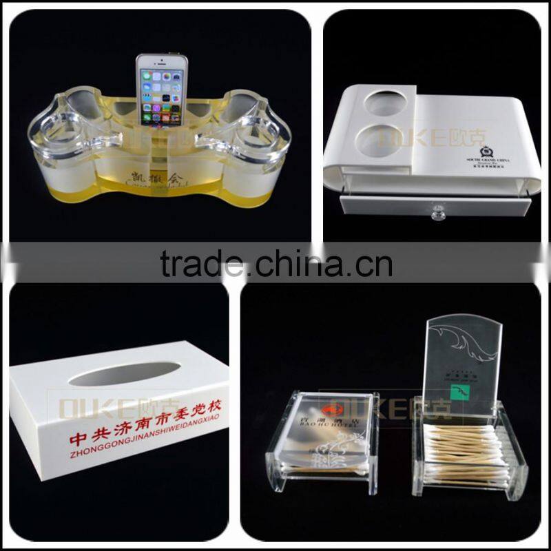 manufacture supply 2 tier finger drawer acrylic storage box