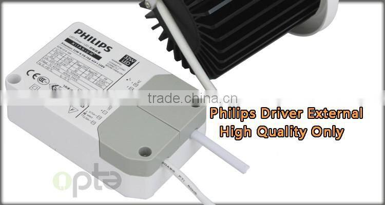 5 inch square downlight dimmable with 15/24 degree rotable down light square for shop