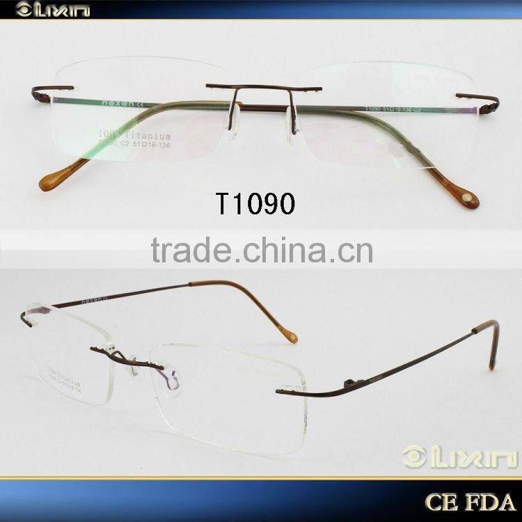 Titanium plating reading eyewear hand made glass