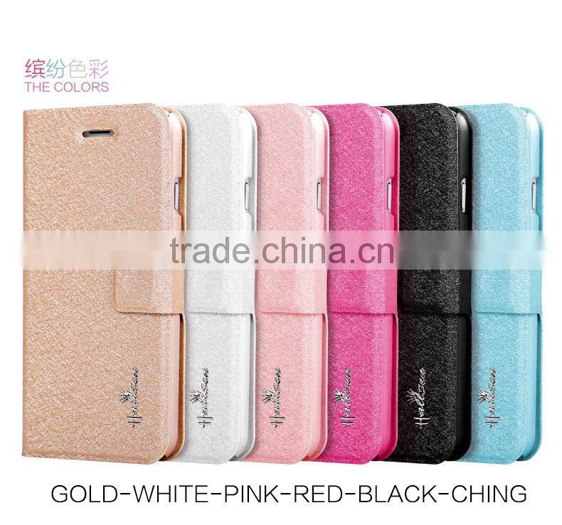 LZB hot selling silk grain flip leather case for samsung galaxy A8