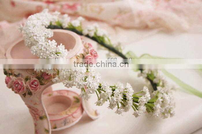 Wedding Bridal Wreath, White Stars Bracelet Garland Bridesmaid Flower Girl Photo Accessories