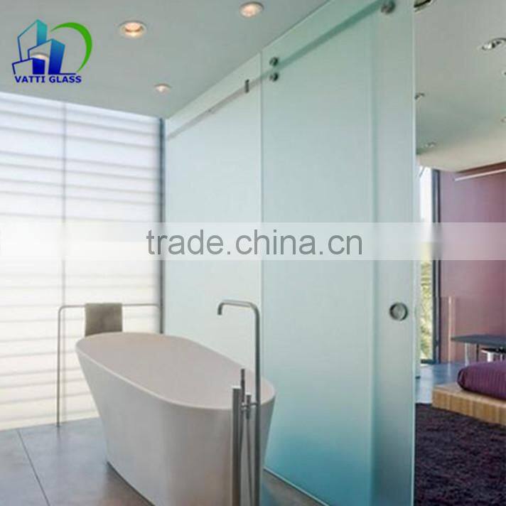 high quality sandblasted glass Frosted Glass 4mm interior frosted glass bathroom door