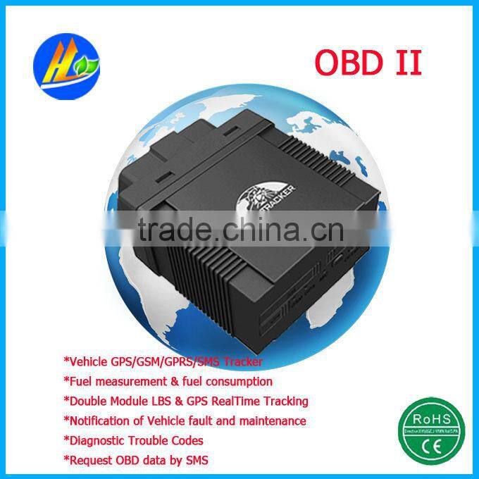 (OBD II) (850,900,1800,1900) Car GPS Tracker, Speed alarm, Electronic Fence, Call Monitoring Function