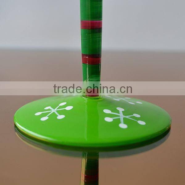 Stemware Crystal handpainted Christmas wine glass cup from Bengbu Cattelan Glassware Factory