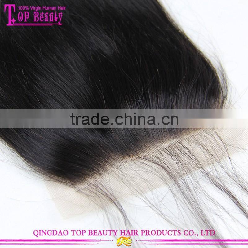 Qingdao Factory Price Hair Closure Piece Vrigin Brazilian Straight Lace Closure Free Parting Lace Closure