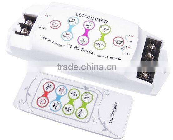 BC-310RF 2 channel CT dimmer for led strip 12v 24v color temperature led strip controller