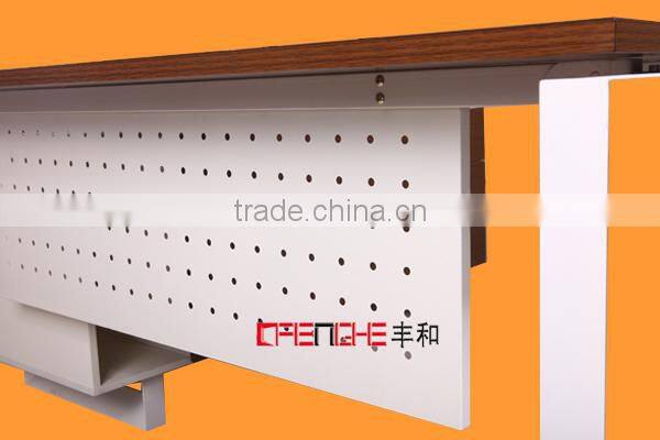 Wood office furniture l shape office table side table design