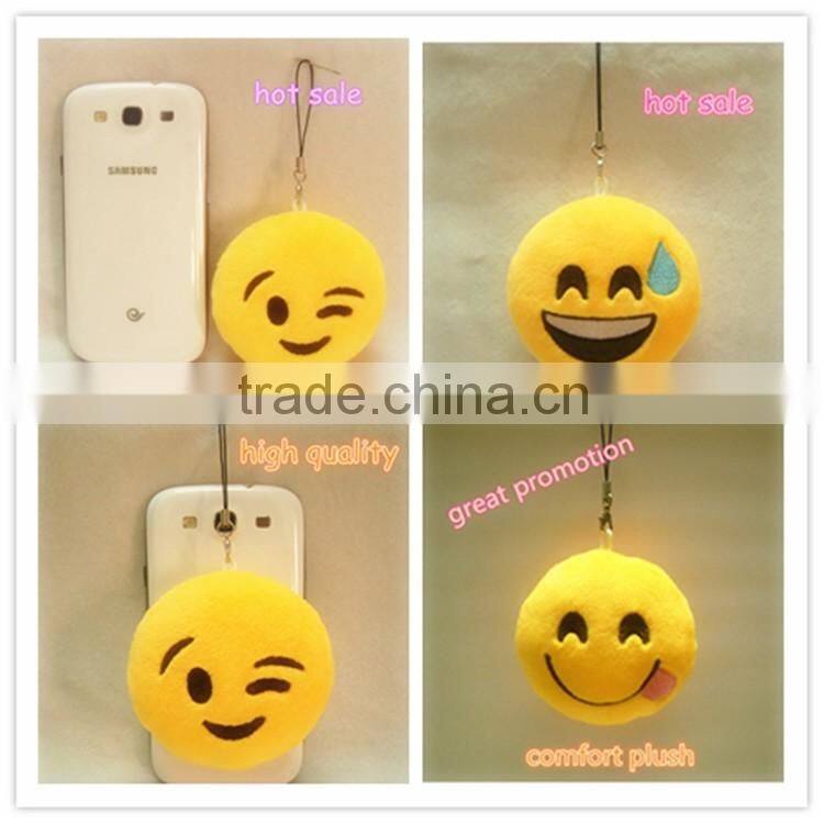 Wholesale fashion top quality lowest price items plush whatsapp emoji adornment