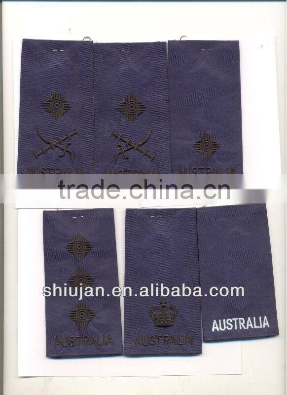 Military Rank Shoulder Emblem Embroidery Patches/Badges