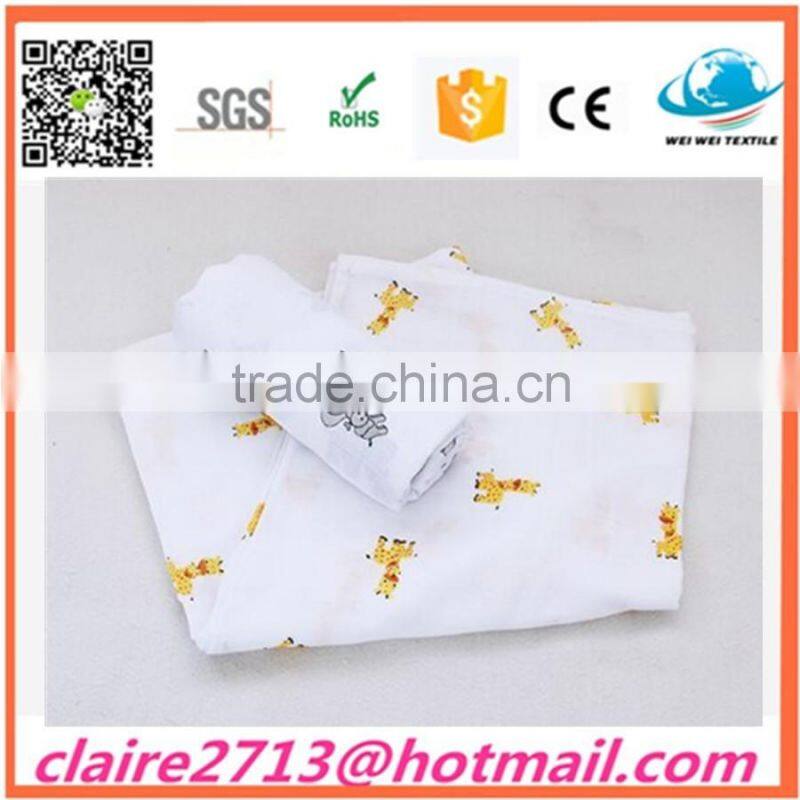 100% Bamboo Muslin Swaddle Blanket 47x47" Bamboo Baby Muslin Wrap By Trade Assurance