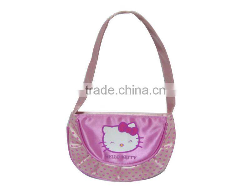 Fashion kids tote bag satin tote bag for girls