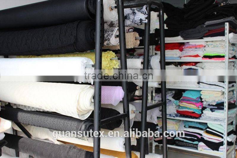 fancy george french burn out lace fabric/ polyester & cotton lace fabric for lady's suits