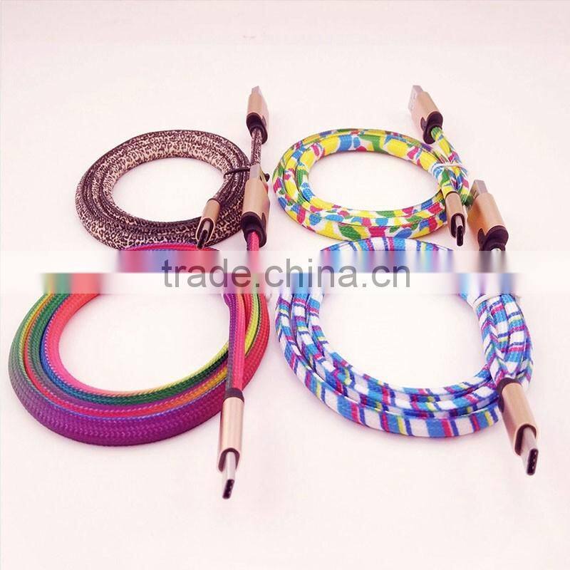 New arrival Customized Wholesale custom cell phone type-c usb cable, usb charger type-c cable