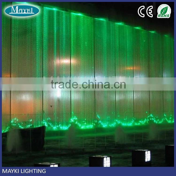 Hight bright shimmering fiber optic waterfall light curtain with sparkle fibre cables