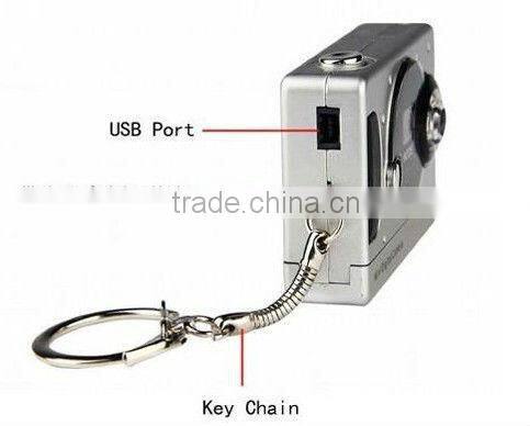 300K pixels cheap drivers mini digital camera with keychain,1.3M pixel by interpolation