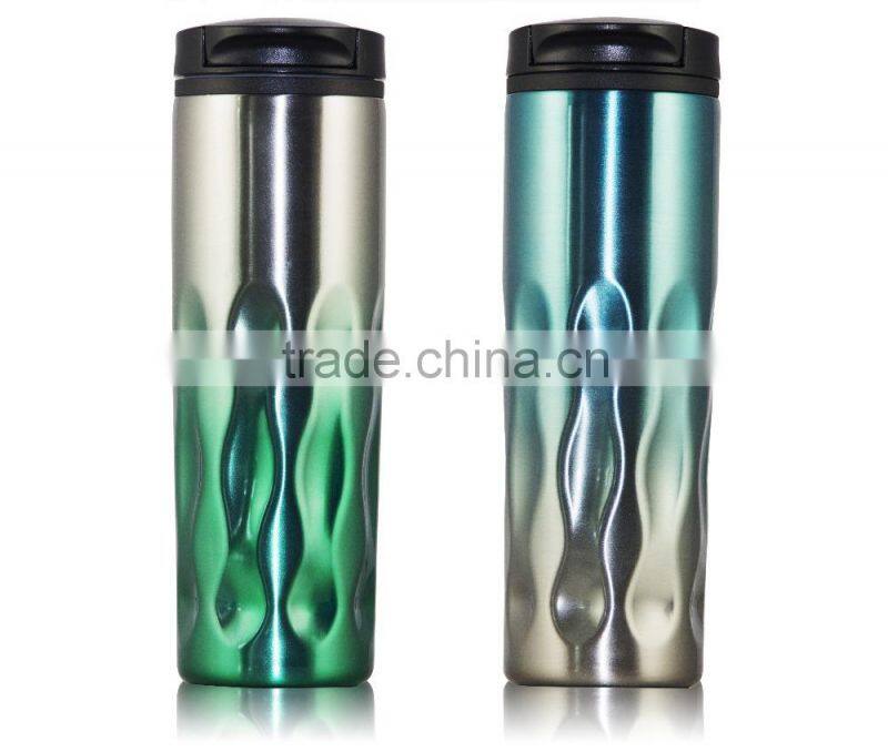 Custom double wall coffee travel mug, wholesale stainless steel custom coffee cup mug