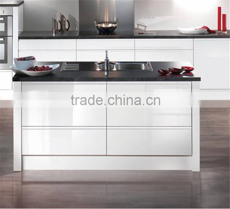Factory price Customized high gloss white kitchen cabinet design