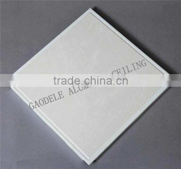 Aluminum Ceiling Tiled Bathroom with Stone Pattern