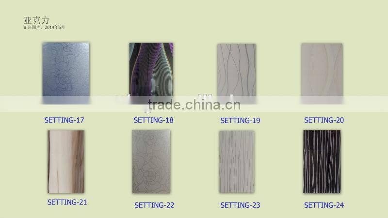 Acrylic sheet faced mdf Panel For Commercial furniture or kitchen cabinet