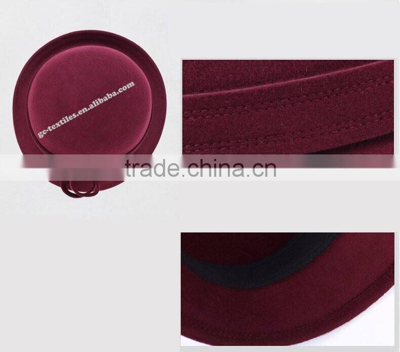 new hot product for 2014 fashion women promotional party felt hat wide brim bowknot