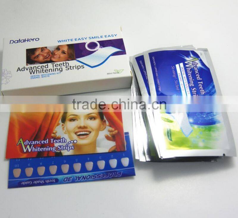 High quality dental bright home use non peroxide teeth whitening strips