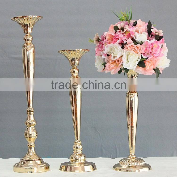 gold plating fashion candelabra flower holder