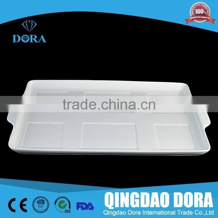 2016 Europe royal elegant porlceian restaurant divided plate,restaurant oval plate