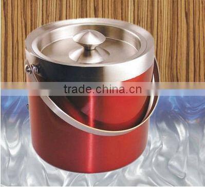 small stainless steel ice bucket