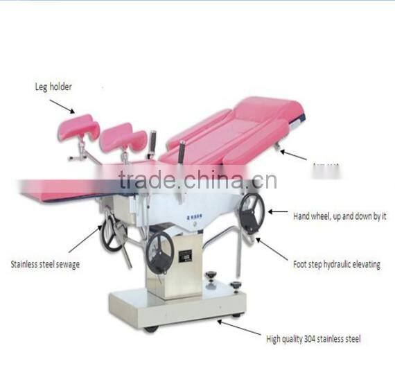 CE approval adjustable hospital obstetric furniture gynecological exam table