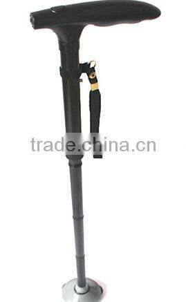 Folding Walking Stick foldable 4 section walking stick with led light crutch walking cane