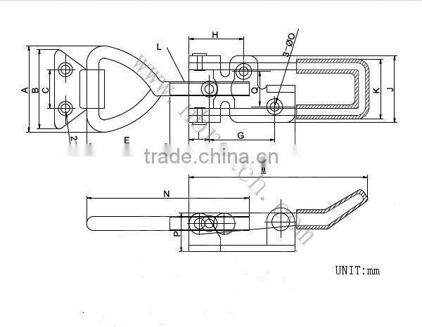 Truck Trailer Over Centre Catch - Small