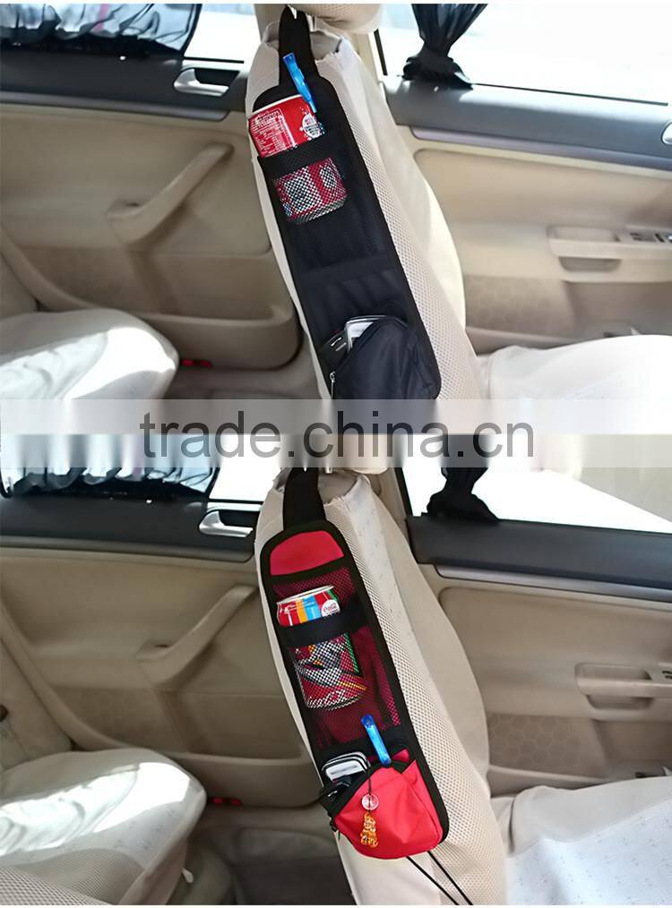 Universal Nylon Car Seat Side Multi Pockets Storage Bag/Car Interior Seat Cover Hanging Bags with Storage Pockets Seat Bag