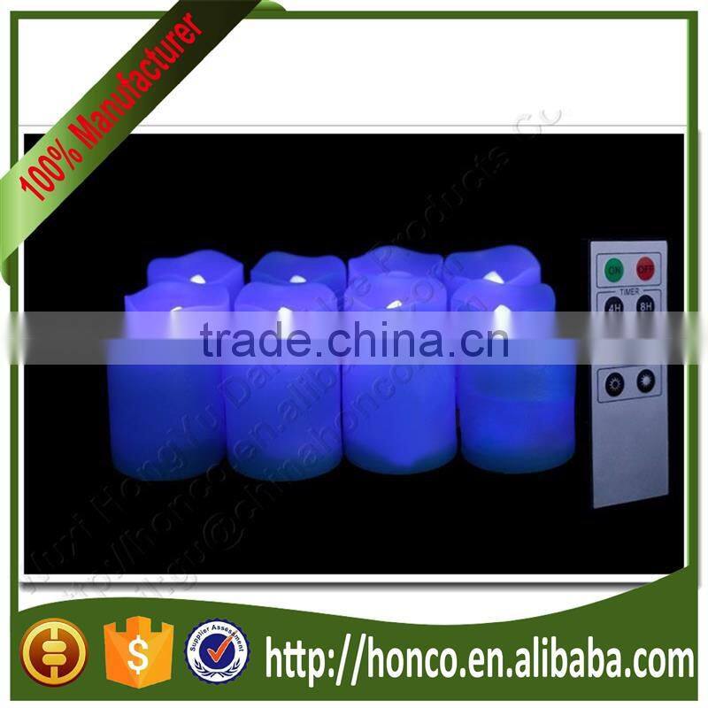 2015 Newest Set of 12 remote controlled votive plastic candles