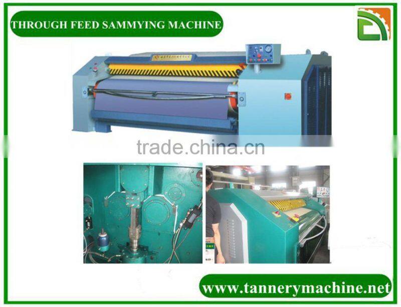 cow cattle buffalo 3 roller continues through feed leather sammying machine