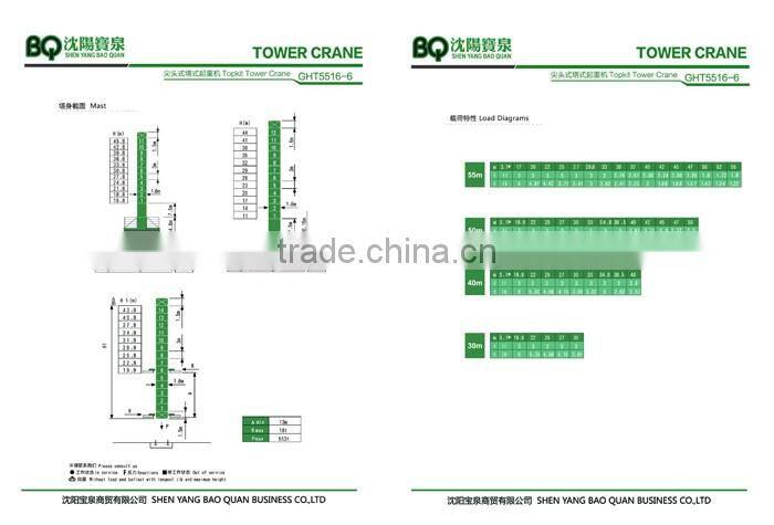 good sale 6 tons tower crane/ topkit tower crane