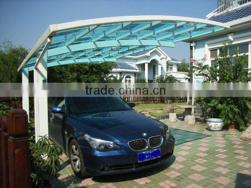 steel structure polycarbonate hollow coated car shed/canopy/garage NEW!!!