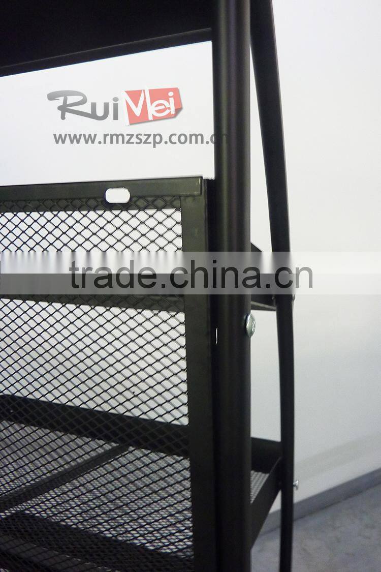 5-tier solid metal floor diamond newspaper display holder