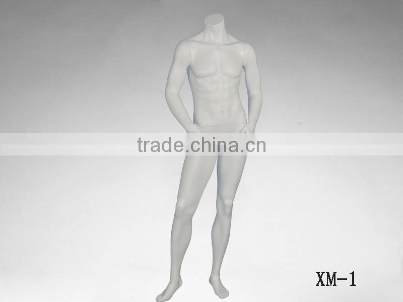 Window display full body dummy headless male mannequin for sale