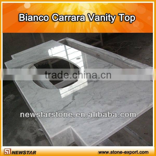 White marble Bianco Carrara Vanity Top