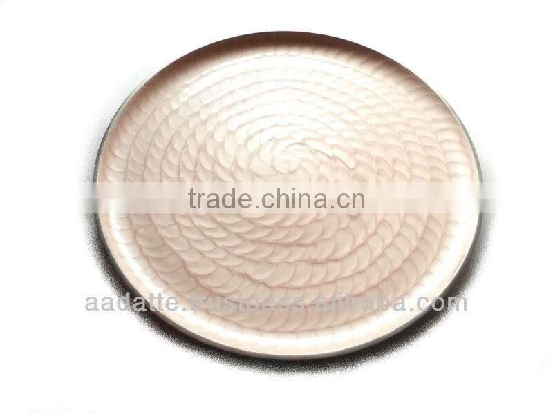 Food grade aluminium green enamel stylish serving bowl