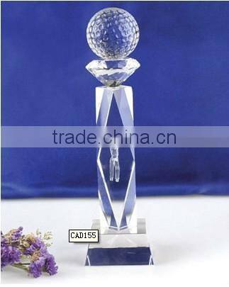 2016 elegant crystal golf ball awards and trophies
