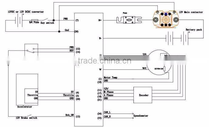 24V-144V,400A, AC Induction Motor Controller