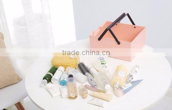 cy268 Decorative Plastic Home Office Storage Boxes Desktop Basket Organizer Handle Bathroom Kitchen Home Office Tidy Box