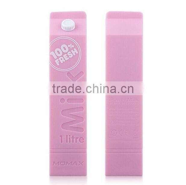 Newest Cute milk Power Bank novel design gifts mobile phone charger