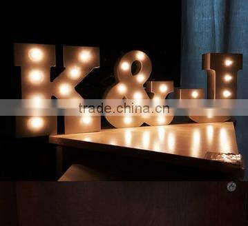 15 cm decorative wooden alphabet light