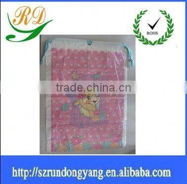 green recycle CPE Plastic Drawstring Packaging Bags